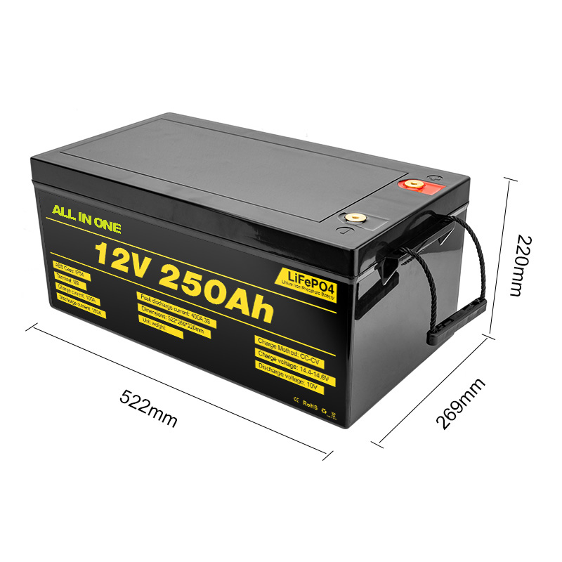 Most Popular Best Solar System Batteries Pack 12V 250Ah LiFePO4 Lithium