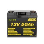 12V 50Ah Rchargeable Deep Cycle Lifepo4 Battery Pack for Electric Power System
