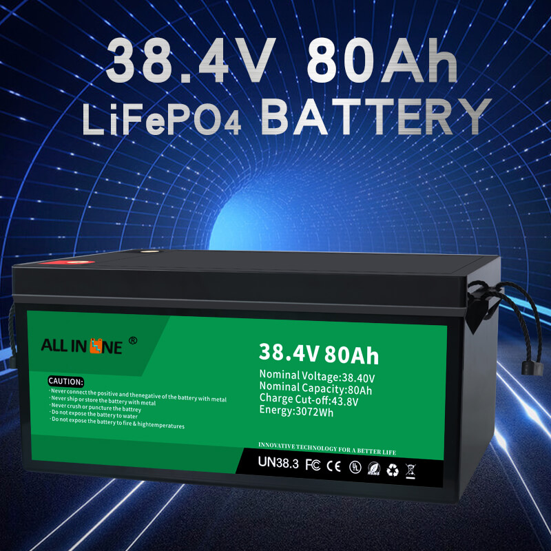 38.4V 80Ah LiFePO4 Lead Acid Replacement Lithium ion Battery Pack,36V